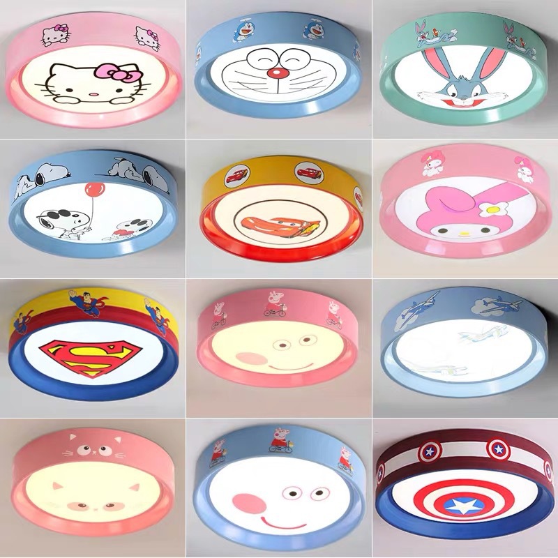 创意卡通灯卧室儿童灯ledKTV猫灯美国队长灯吸顶灯书房男女孩幼儿-阿里巴巴