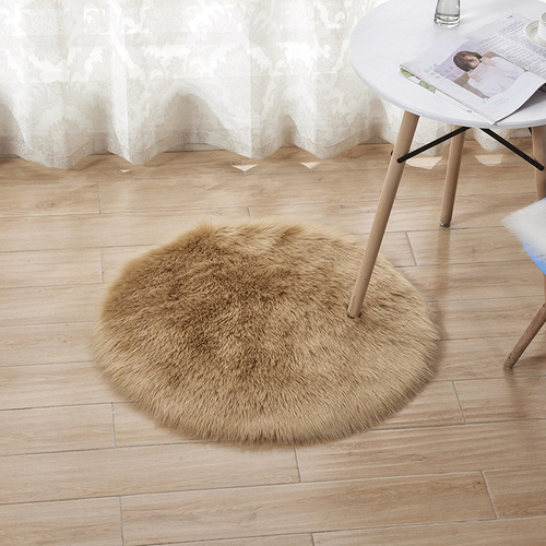 One piece drop shipping plush round carpet floor mat imitation Australian wool carpet indoor round carpet floor mat
