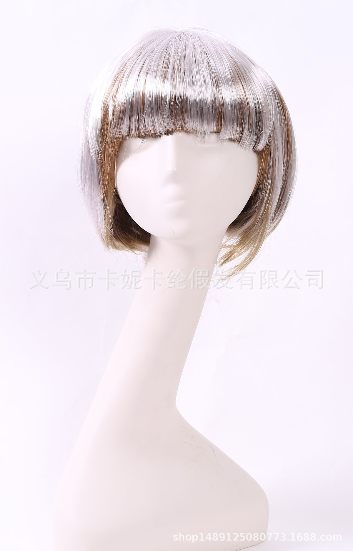 Nuevos espectáculos de eventos festivos, props de espectáculo, pelucas de baile de maquillaje, cabello de estudiante, cabeza de Bob