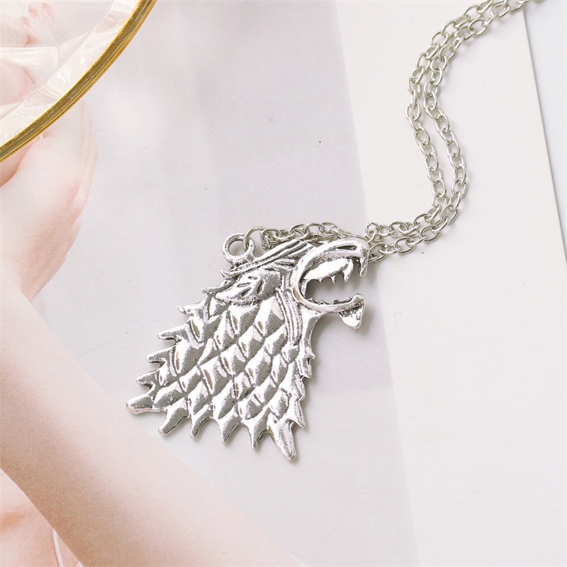 Sweater Chain Song Of Ice And Fire Right Game Stark Wolf Necklace display picture 2