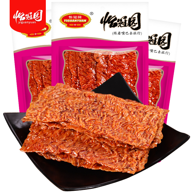 Yi Guan Park 42g Shredded Bean roll Spicy strips Spicy and spicy leisure time snacks Spicy strips Childhood memory Hunan specialty snacks