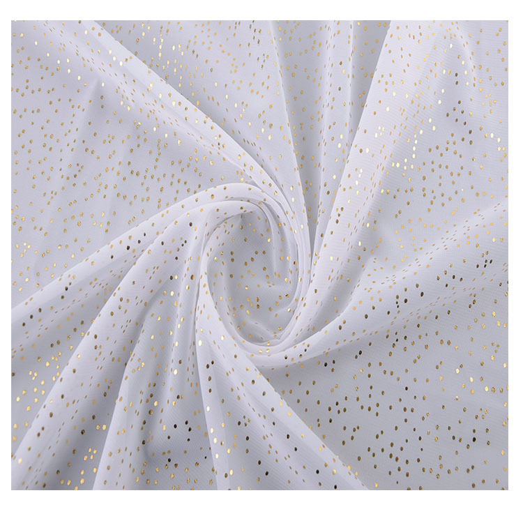 2019 nuevo chiffon 100D blanco estampado tela de punto primavera-verano vestido vestido de mujer tela de teatro