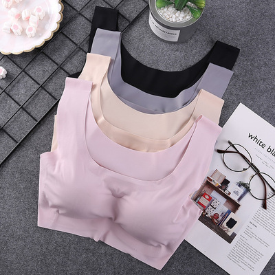 New products No trace The first generation of the heart Japan Wireless Underwear camisole Vest type Single chip yoga Sports Bra