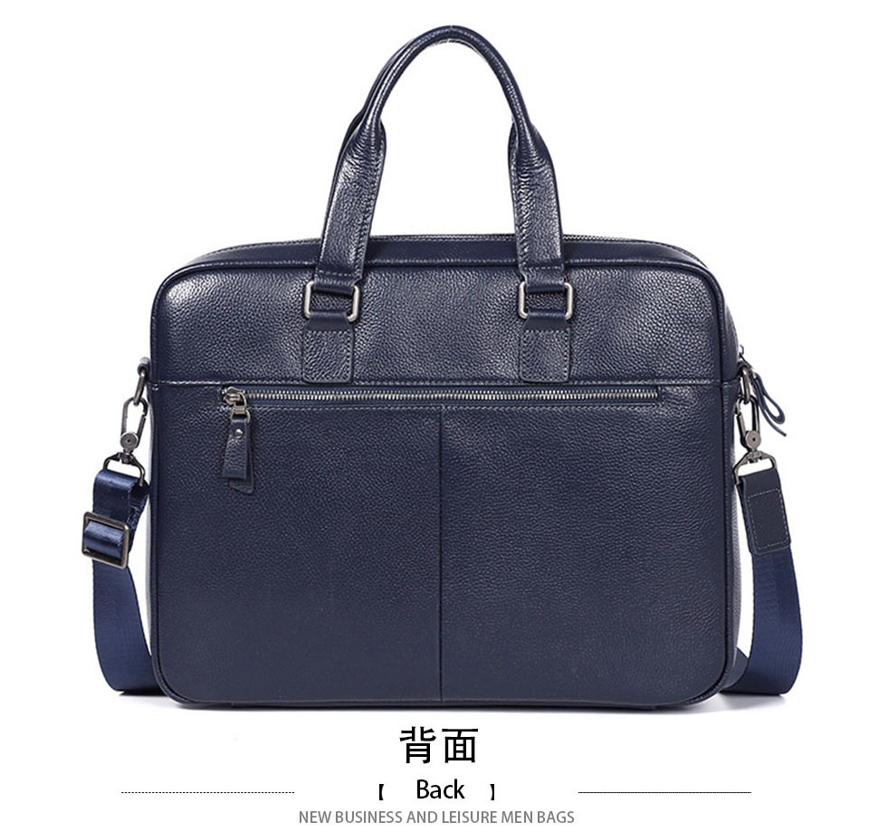 Túi xách tay nam da bò lớp đầu 28×38×8 cm kiêm túi đeo chéo, đựng laptop 13 inch — Màu cà phê, Màu xanh lam, Màu đen chi tiết 26