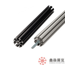 小孔八棱柱驳芯 扁铝趟门山槽 80方柱卡布配件 八棱柱封盖底脚厂