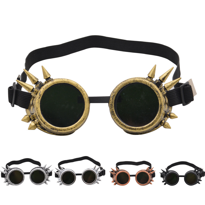 Liuding Steampunk Industrial Glasses Cycling Style Personalized Goggles Windproof Double layer Sunglasses_voghion.com