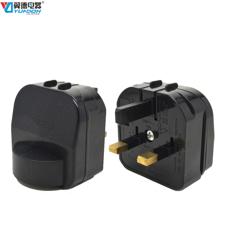 翼德卡入式欧标德标法标转英标转换插头 英式转换插头电源插头