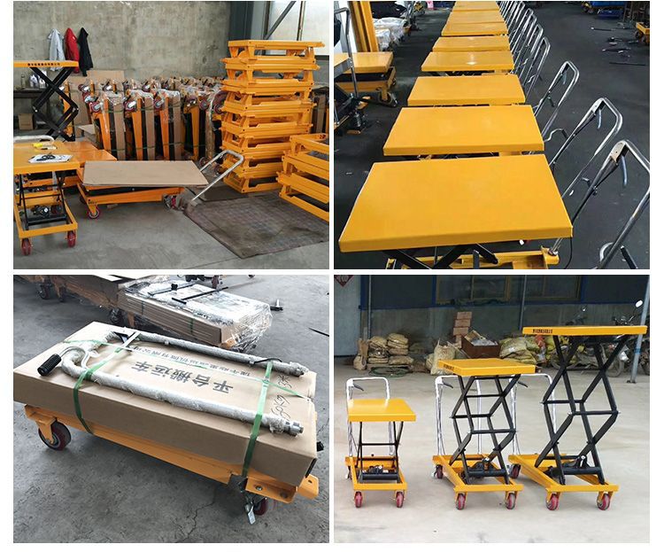 Factory Manual Hydraulic Lift Platform Truck, Foot-Operated Hand-Pushed Lift Truck, Multi-Functional Small Transport and Stacking Truck