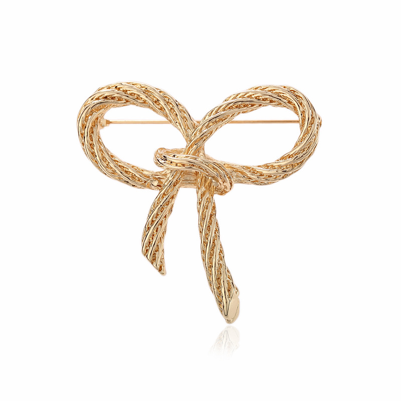 Simple Style Bow Knot Alloy Plating Women's Brooches display picture 1