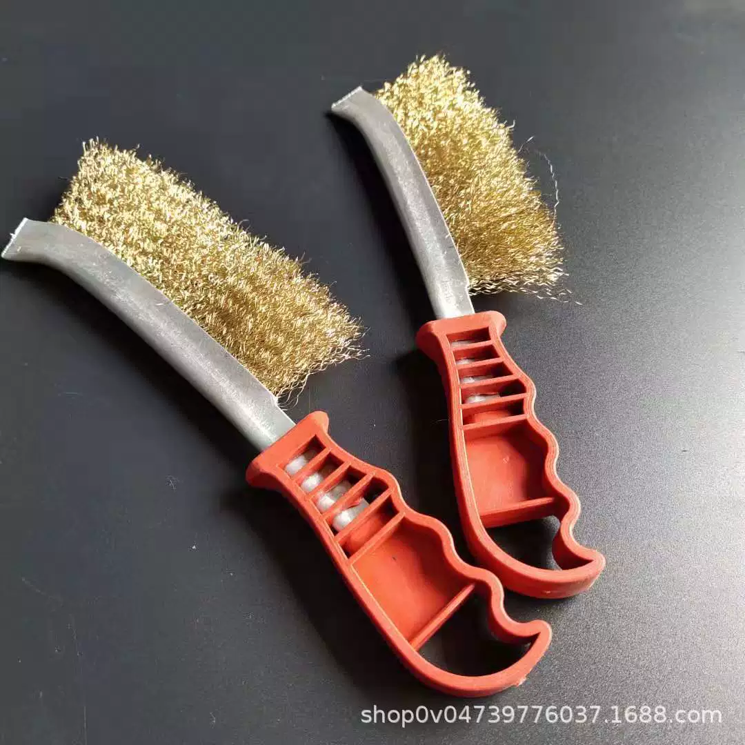 Оптовая продажа проволочной щетки типа щетки из нержавеющей стали медная проволока щетка для удаления ржавчины щель для очистки пластиковой ручки деревянная ручка щетка