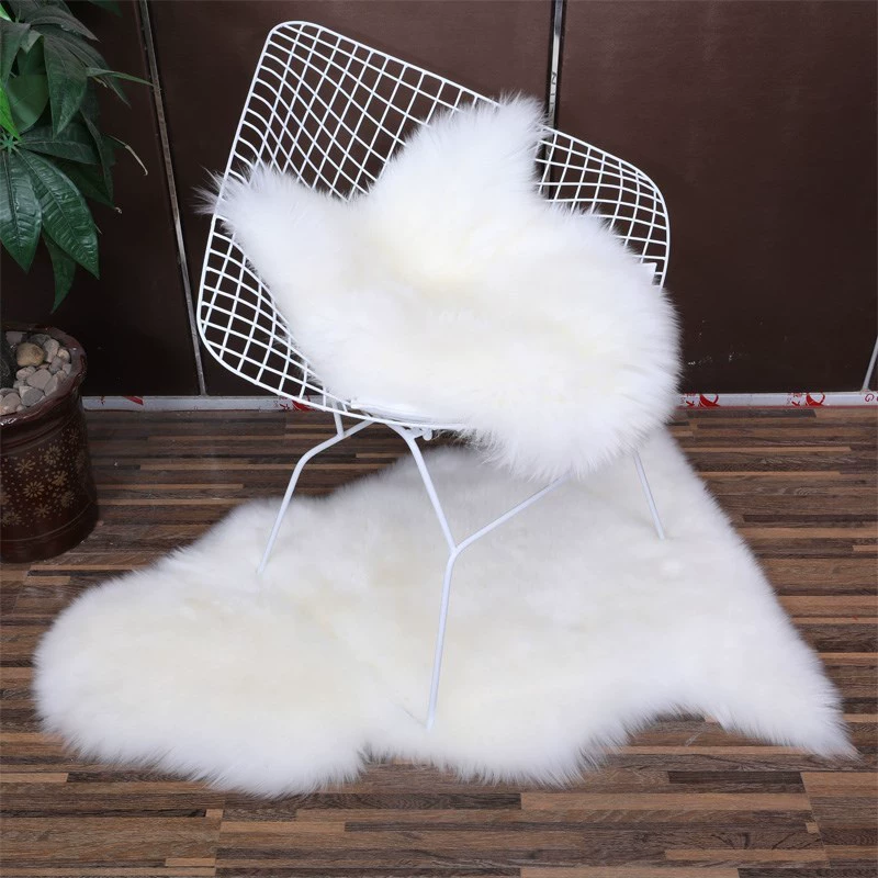 Австралийская чистая шерстяная подушка для дивана Гостиная Шерстяной ковер Спальня Прикроватное одеяло Цельная овчина Подушка для эркерного окна Подушка для стула