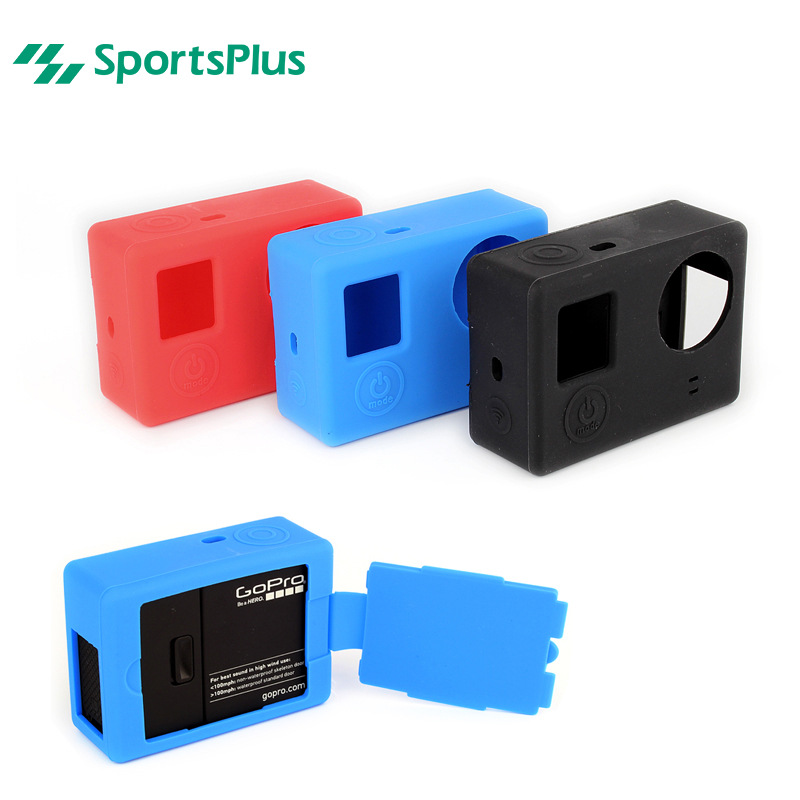 For gopro motion Camcorder Accessories hero4 Silicone Case Back cover smart cover stand-alone Soft glue Protective cover