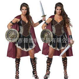 希腊神话女战士服装 战神雅典娜服装 万圣节欧美角色扮演游戏制服