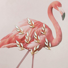 新娘头饰新款合金配件diy手工薄涂树叶树杈花朵发饰配件