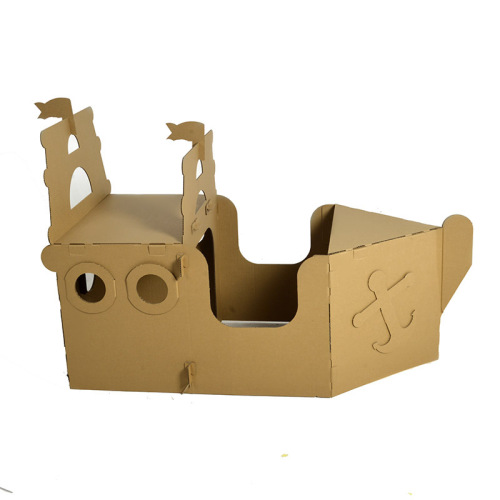 Submarine model toy corrugated cardboard box shell box DIY handmade large size painting children's toy kindergarten