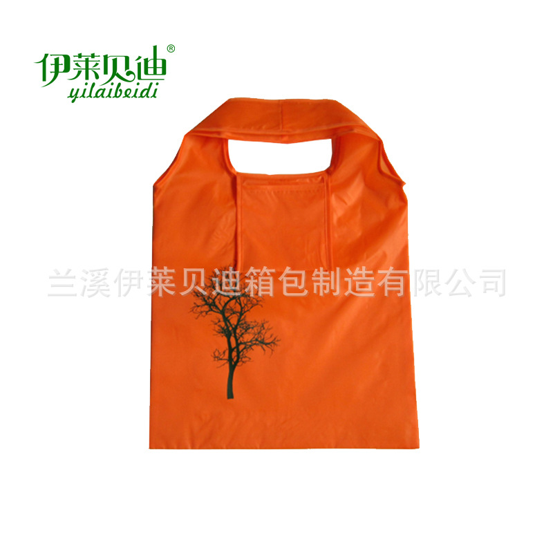 厂家定制涤纶折叠袋礼品促销可折叠购物袋便携厂家定做logo