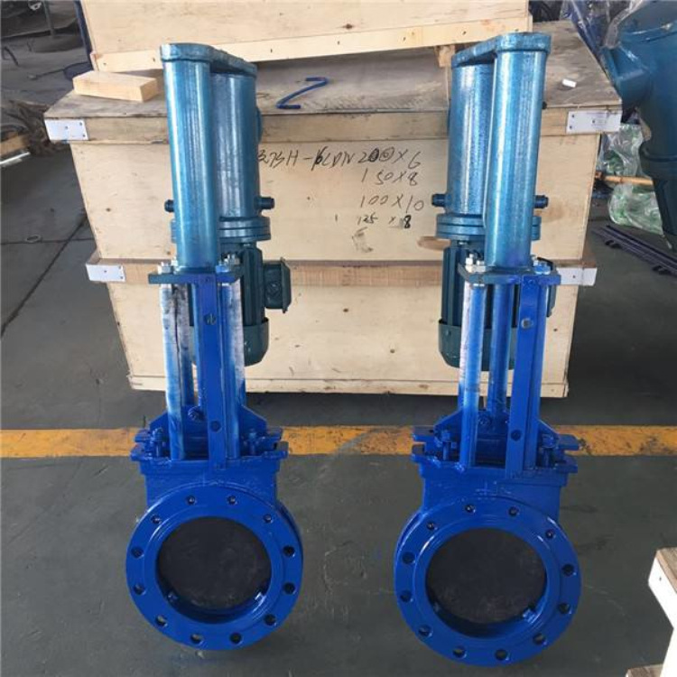 福厦美科铸钢不锈钢电液动刀型闸阀PZ243XF/H/Y-10/16C/P DN50 80