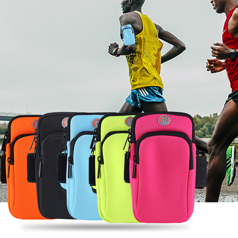 Running Mobile Phone Arm Bag Men's and Women's Fitness Equipment Outdoor Hand Bag Wrist Bag Apple 8 Arm Bag Sports Mobile Phone Arm Cover