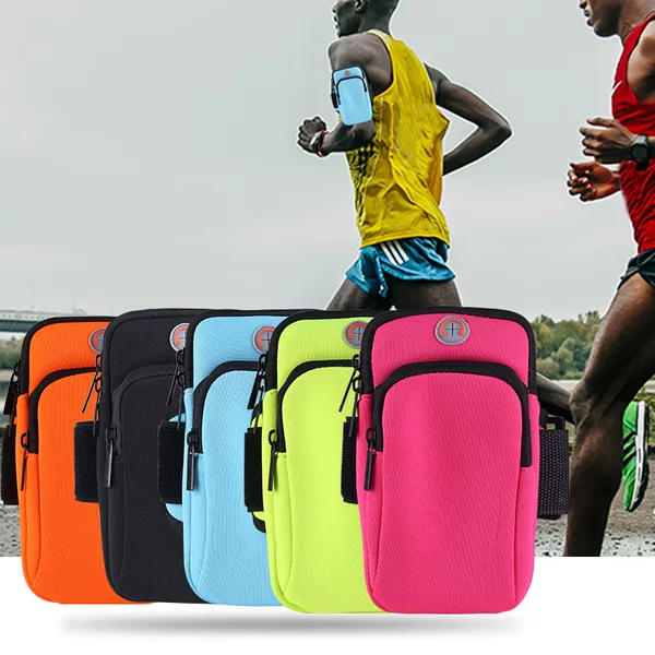Running Mobile Phone Arm Bag Men's and Women's Fitness Equipment Outdoor Hand Bag Wrist Bag Apple 8 Arm Bag Sports Mobile Phone Arm Cover