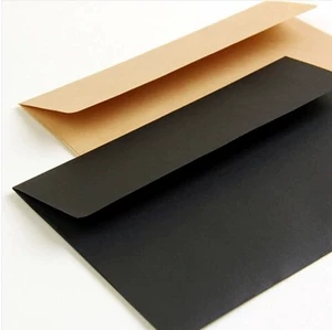 Blank Western -Style Envelope Кожаная конверт черная конверт.
