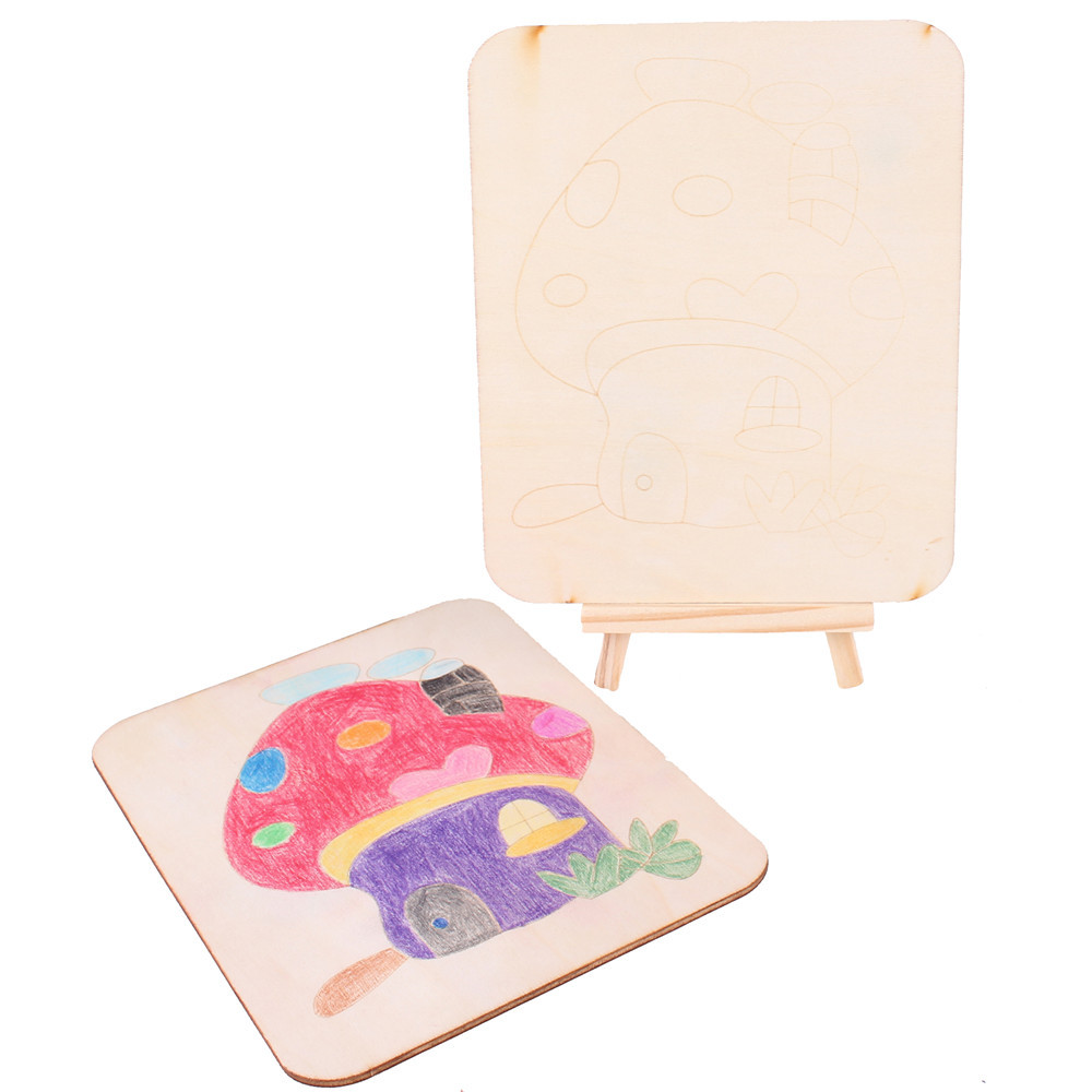 Pintura de tablero de madera de color con soporte graffiti pintura de arcilla de color copo de nieve barro Perla pequeña producción DIY pintura de tablero de madera hecha a mano