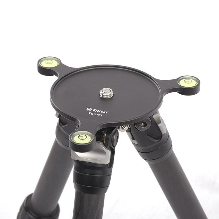 (2개) ZHONGJIE FITTEST 알루미늄 합금 삼각대 외부 3 레벨 연결 판 내부 직경 76MM