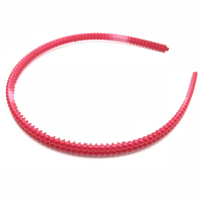 Plástico dos filas de perlas pintura en aerosol diadema cabeza hebilla una tienda de dos dólares adornos para el cabello