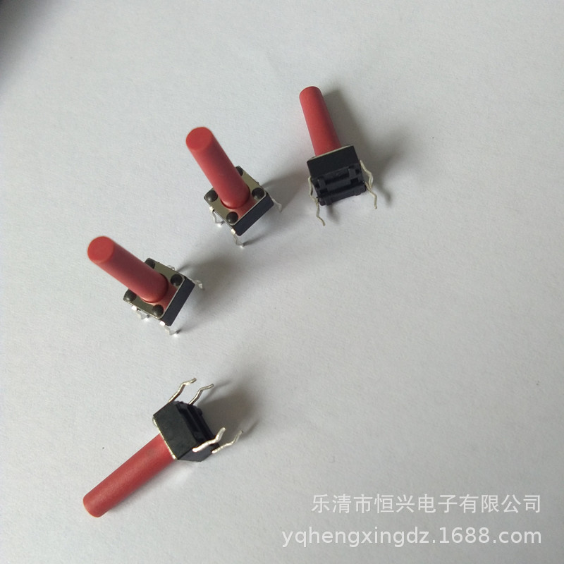 厂家供应TS66H6*6*15红柄轻触开关无线wifi遥控按键按钮环保开关