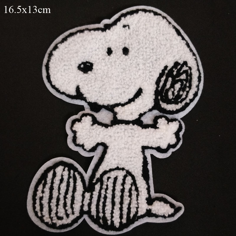 スヌーピー布ステッカー刺繍パッチバッジ子供服アクセサリー穴付きステッカー日本tシャツバッグ装飾diy