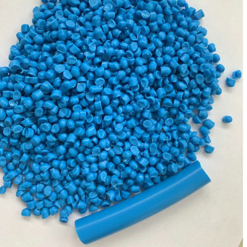 褐色PVC硬质颗粒pvc颗粒聚氯乙烯塑料颗粒蓝色电缆电线料pvc原料