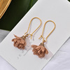 Cloth handmade, universal earrings, European style, Chanel style, fitted, flowered