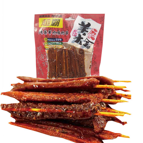 Chao Ba 45g BBQ Lamb Skewers, Food Wholesale, Multi-flavor Meat Skewers, Hunan Specialty, Leisure Snacks, Mixed Batch