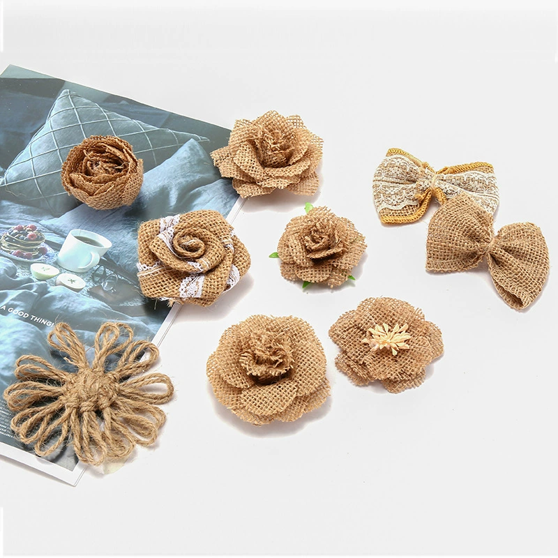 Хит продаж handmade конопляные цветы Rose рождественский подарок декоративные изделия DIY ювелирные украшения декоративные цветы