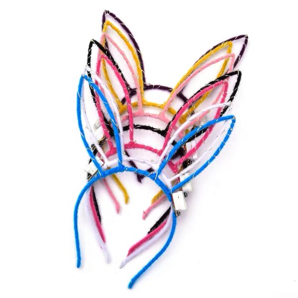 Large light emitting 14 lantern rabbit ears glowing rabbit ear hoop…