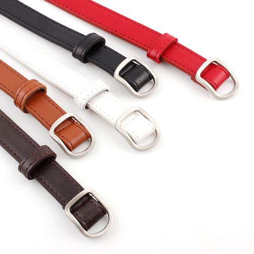 Korean style Korean style simple casual pinless belt fashionable student decorative smooth buckle belt versatile ladies belt