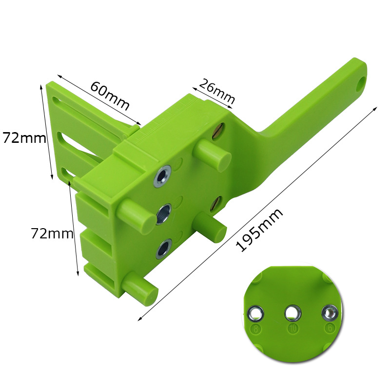 Woodworking straight hole locator ABS plastic hole punch handheld wood board connection drilling locator
