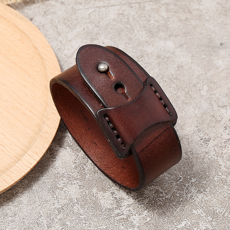 retro simple menu0027s leather bracelet
