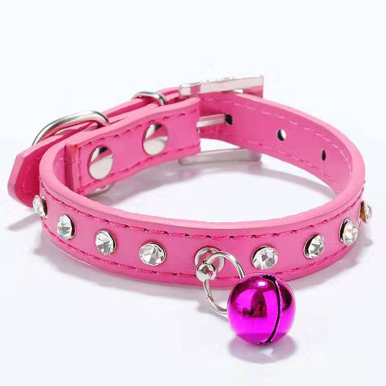 Mascotas collar de campana de diamante perro gato cuerda de tracción Boomerang VIP pequeño perro lindo pecho espalda fábrica directa