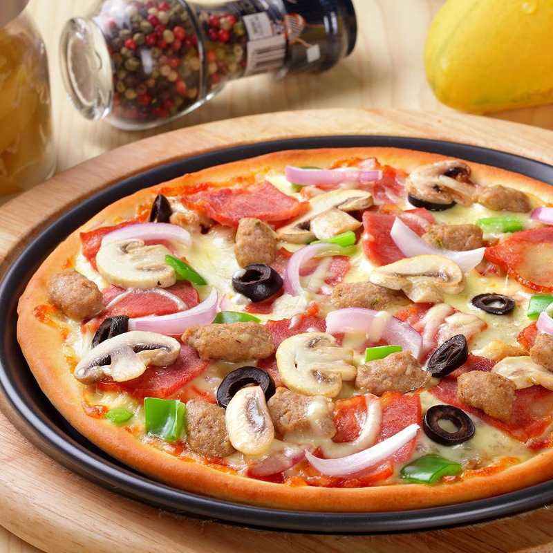 Fragrant village super Supremacy Pizza 100g Triangle Pizza Quick-freeze Frozen food Partially Prepared Products Pizza Western