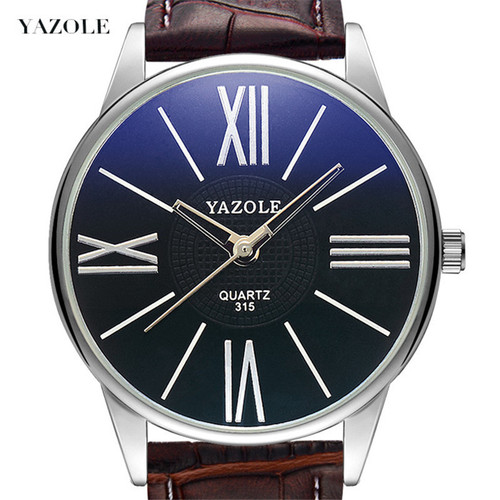 YAZOLE 315 business fashion belt men's watch simple watch men's waterproof quartz watch men watches