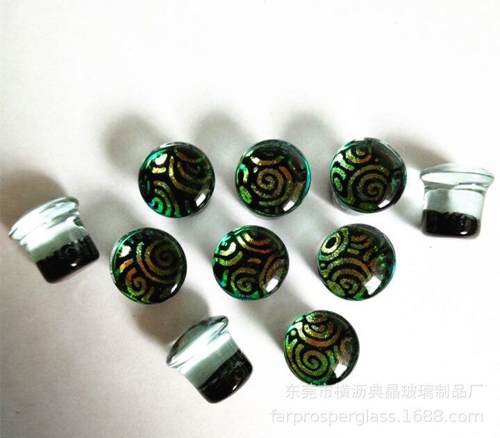 Color foil geometric pattern ears dilated