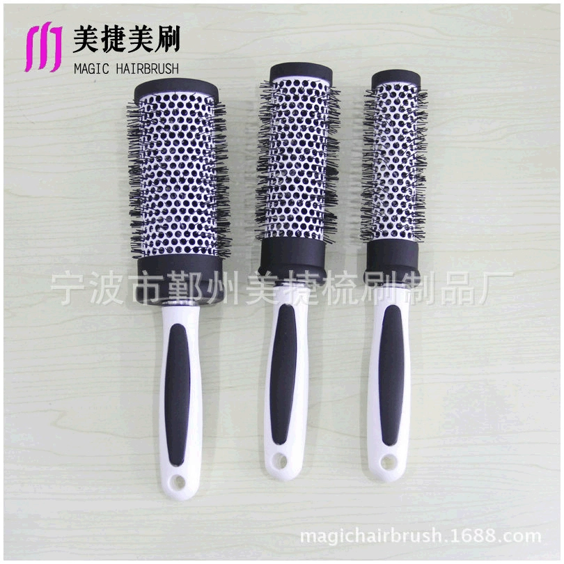 Изысканная светящаяся пластиковая расческа для вьющихся волос, круглая расческа, массажная расческа для кожи головы, вращающаяся расческа, цилиндрическая расческа