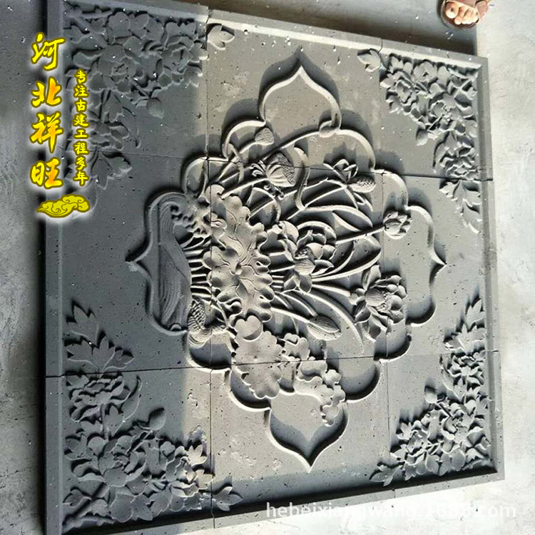 祥旺古建砖雕手工砖雕中式仿古砖雕 庭院青砖浮雕影壁-阿里巴巴