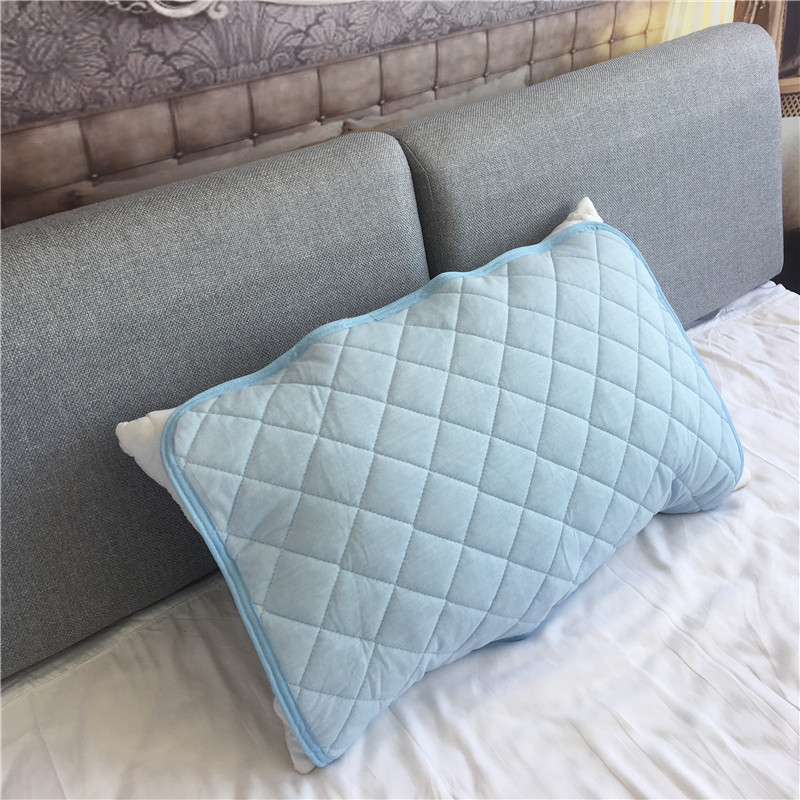 外貿出口日本夏季冰絲涼感枕墊透氣吸汗速幹枕墊兩用防滑枕巾批發