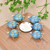 Seven -color cool 925 gold -plated blue pot handlebar handlebar flower pendant field to win the pendant handmade accessories necklace pendant
