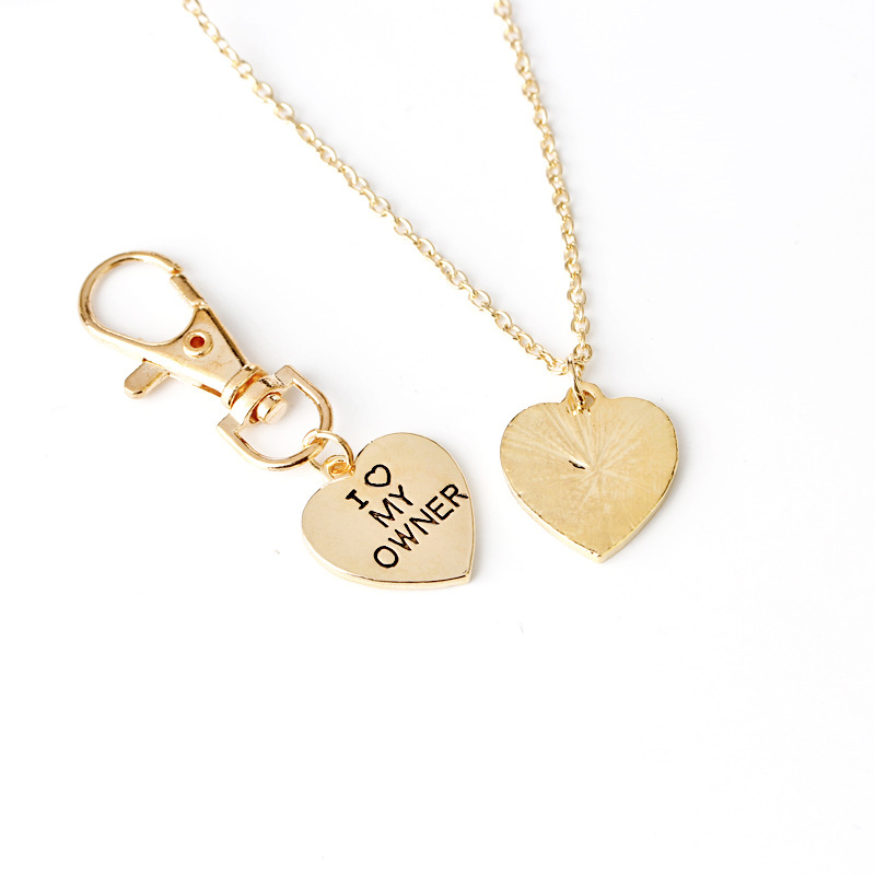 New Love Pendant Necklace I Love My Owneri Lovemydog Pet Dog Bone Necklace Wholesale display picture 3