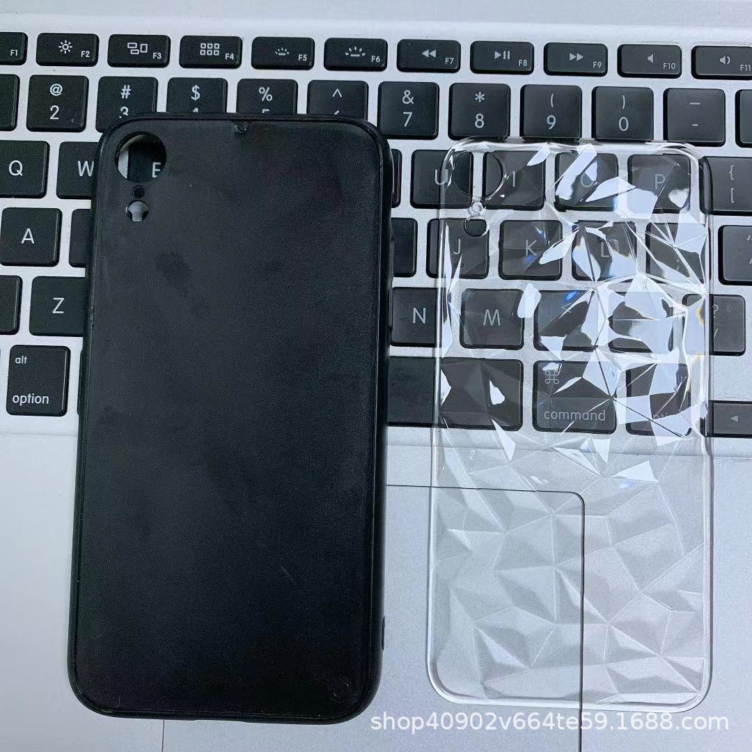 goods in stock OPPOReno2 Glass source material Shield A9 Diamond pattern Mobile phone shell Drip glue K3 Groove shell diy wholesale