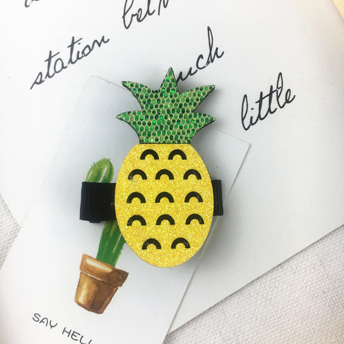 Korean version of girls' cute and sweet sequined fruit hairpins for children and adults in spring and summer, cute side clip hairpins and hair accessories