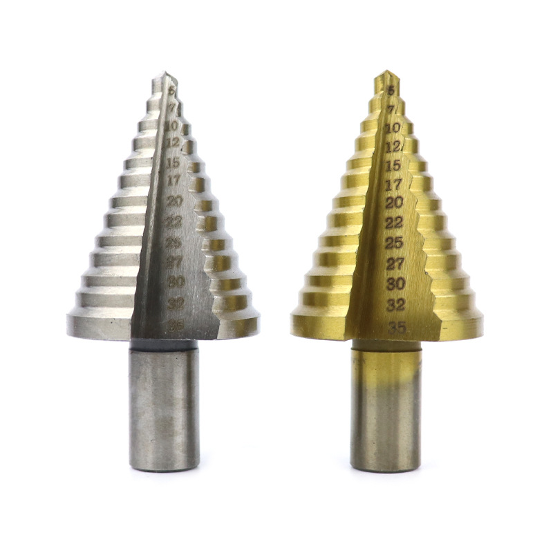 圆柄阶梯钻 宝塔钻头 5-35mm扩孔锥 高速钢直槽钻头