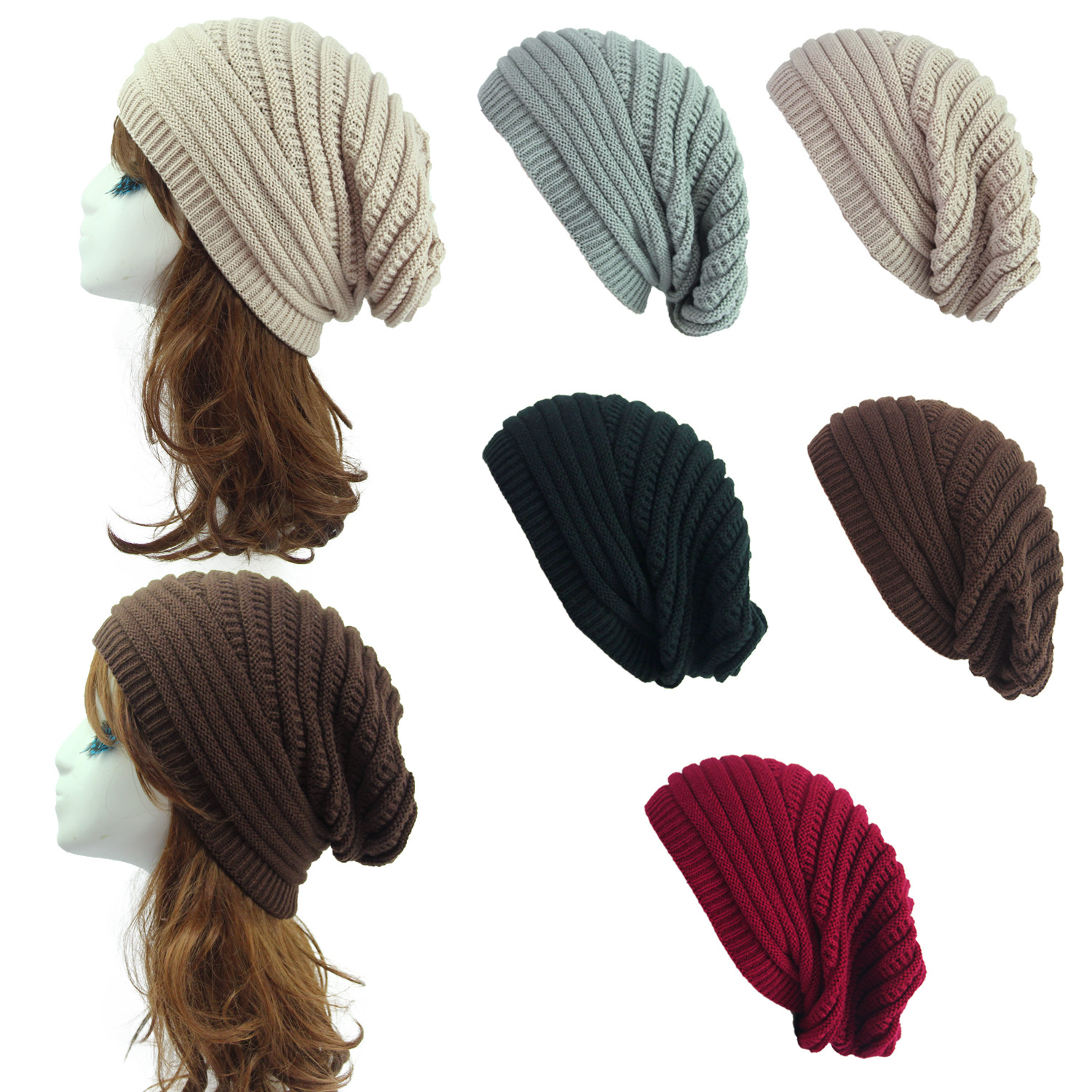 Mujeres Moda Raya Sin Alero Gorro De Lana display picture 36